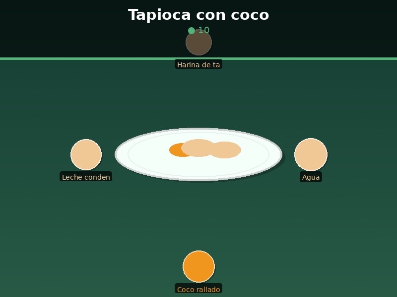 Tapioca con coco